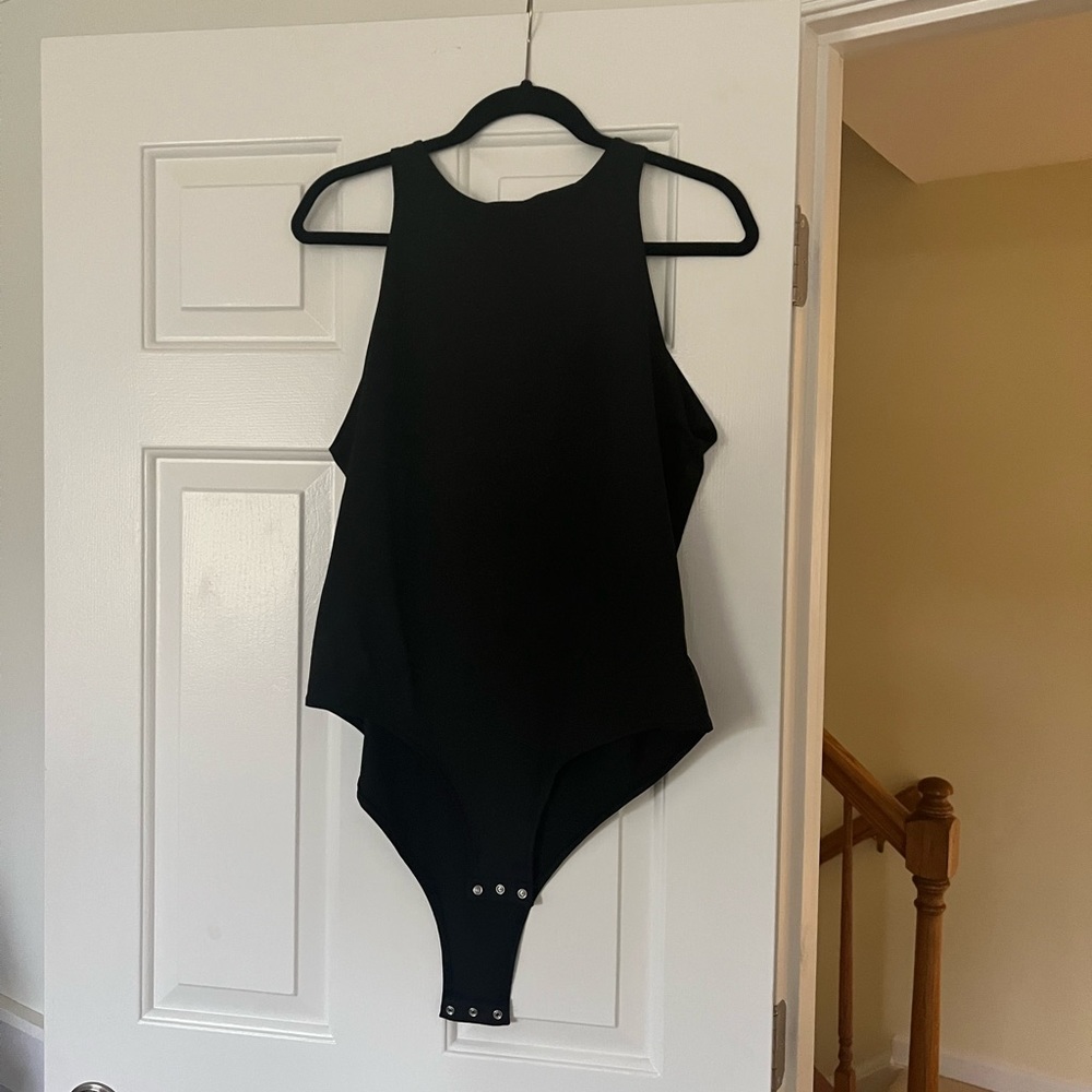 Black High Neck Body Suit